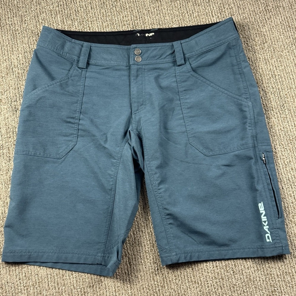 Dakine Xena Riding Shorts Womens L Mountain Bike Cycling Stretch Teal Blue